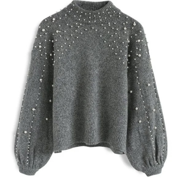 Chicwish Radiant Pearls Knit Sweater Size S/M - Picture 1 of 6